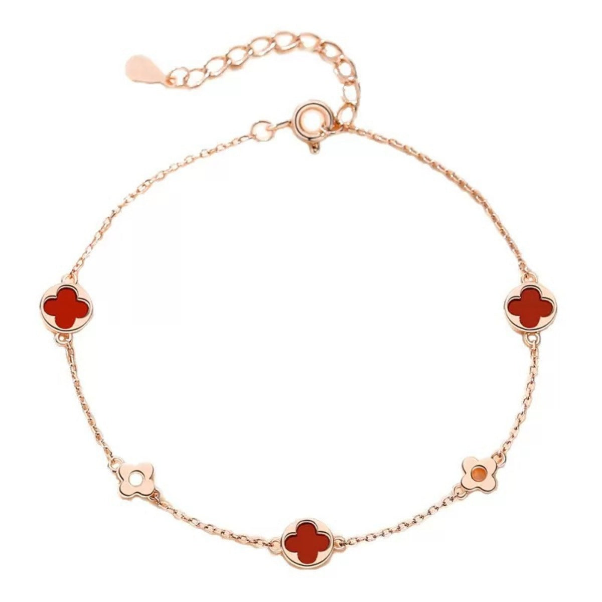 925 Sterling Silver Four Leaf Clover Bracelet - Lilixa.store