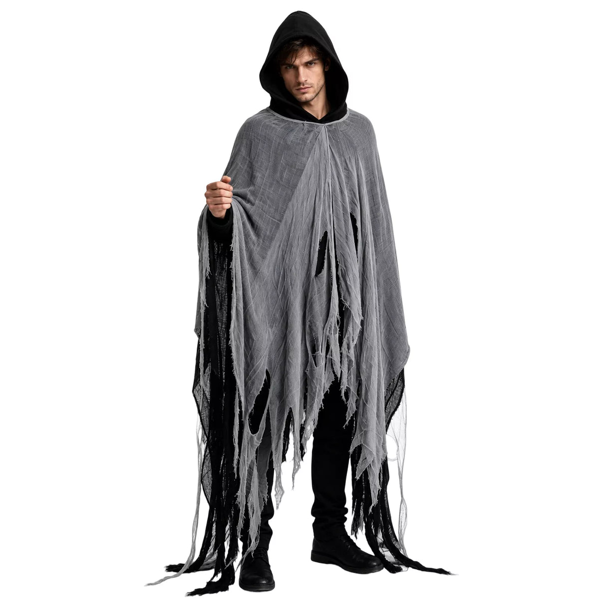 Halloween Distressed Hooded Cloak - Lilixa.store