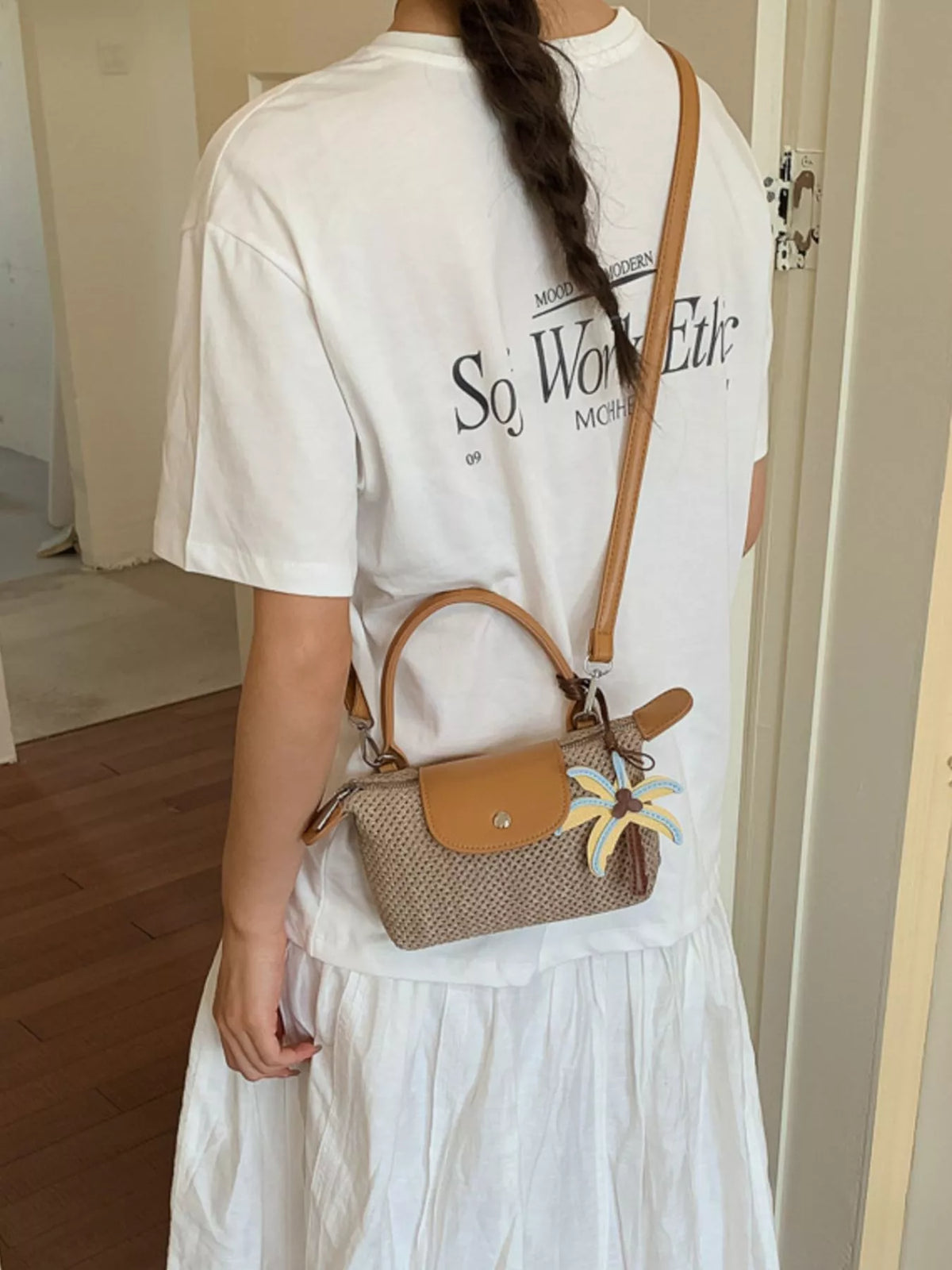 Woven Texture Crossbody Bag