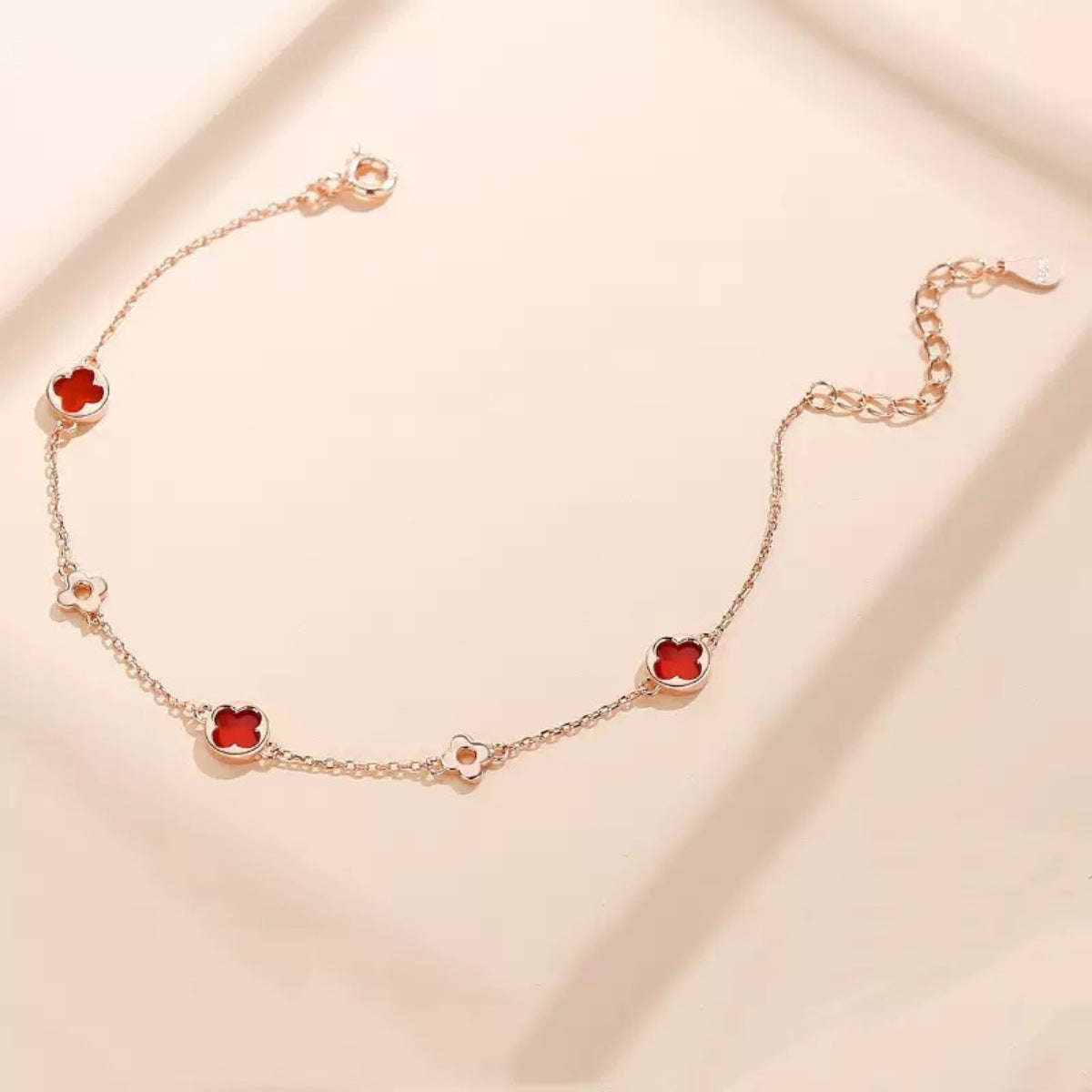 925 Sterling Silver Four Leaf Clover Bracelet - Lilixa.store