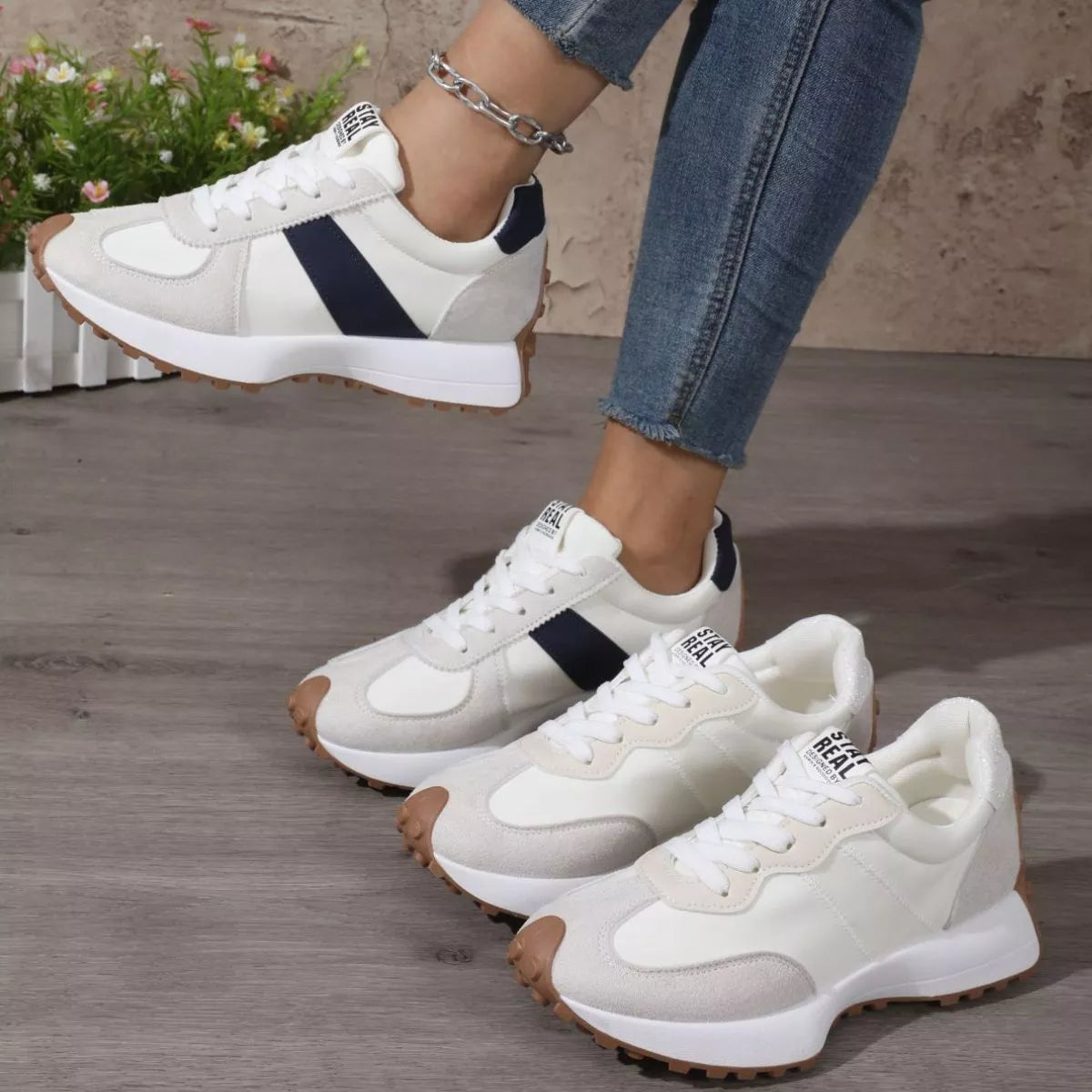Round Toe Flats Sneakers - Lilixa.store