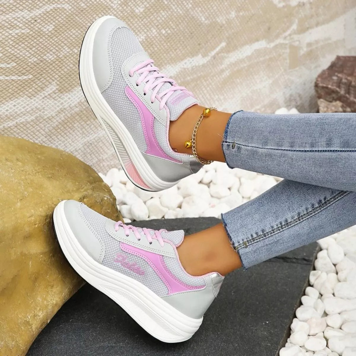 Round Toe Platform Athletic - Lilixa.store