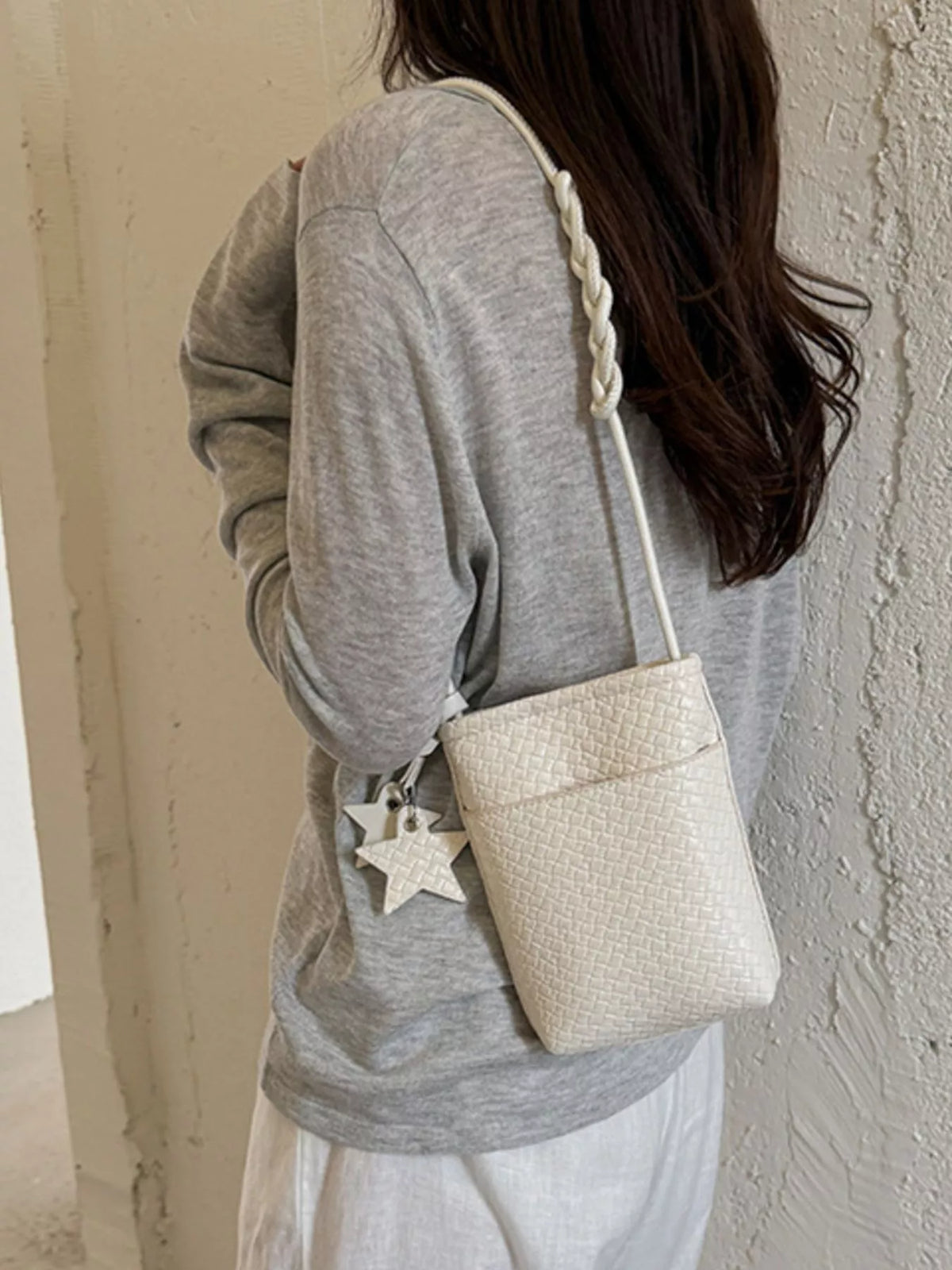 Woven Texture Crossbody Bag