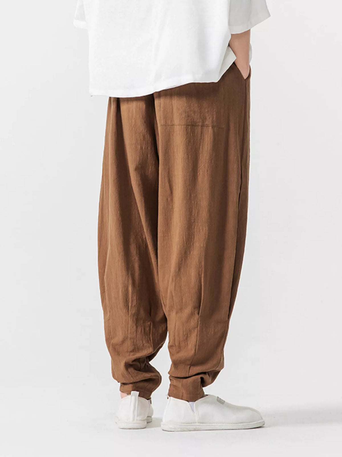 Men's Plus Size Loose Fit Harem Pants, view 5