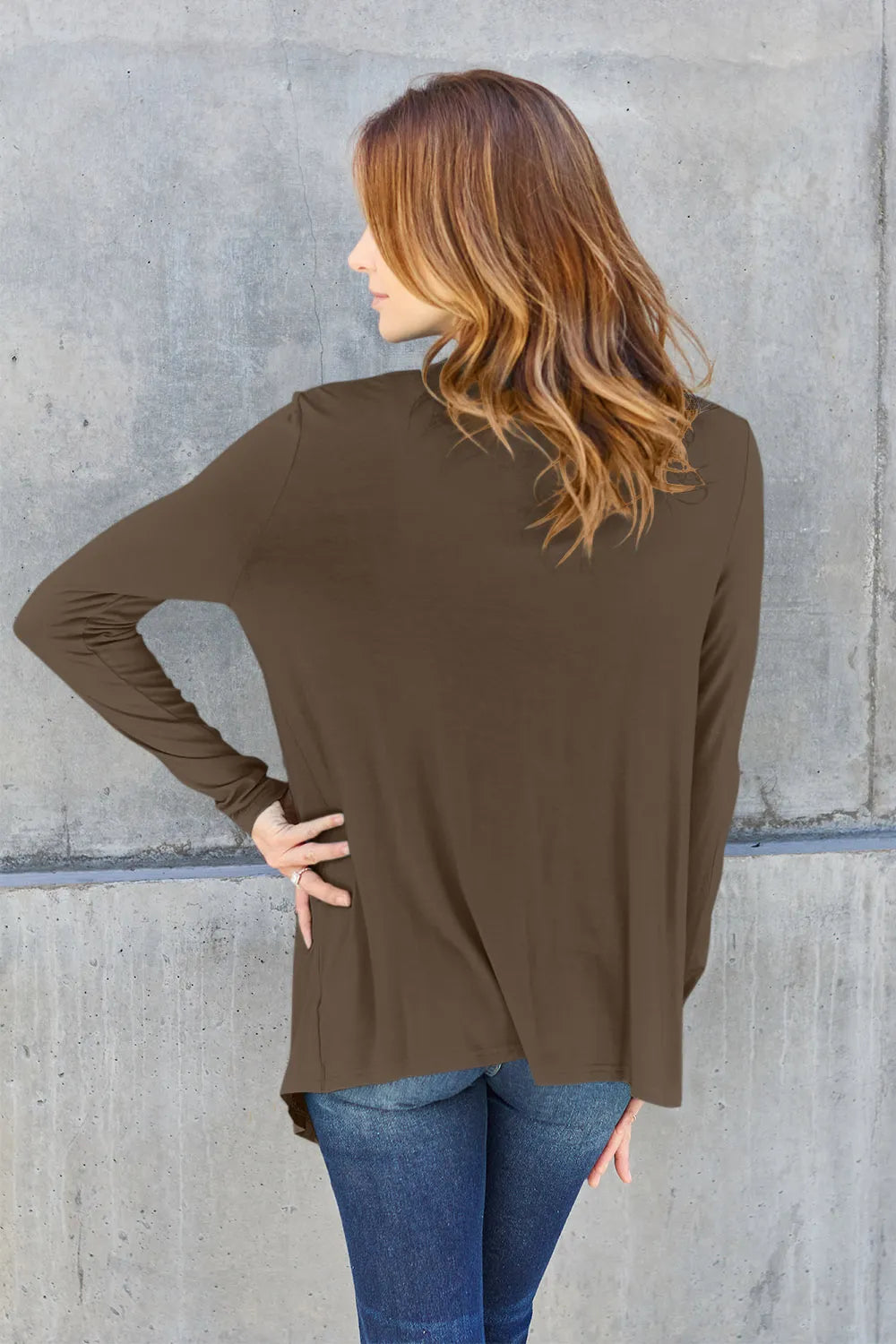 Basic Bae Full Size Open Front Long Sleeve Cardigan - Lilixa.store