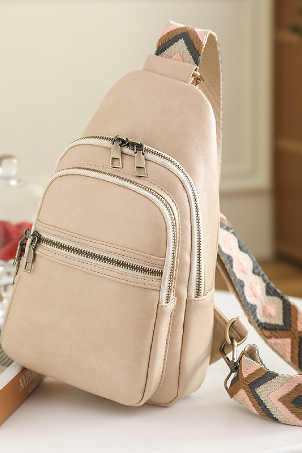 Adored It's Your Time PU Leather Sling Bag - Lilixa.store