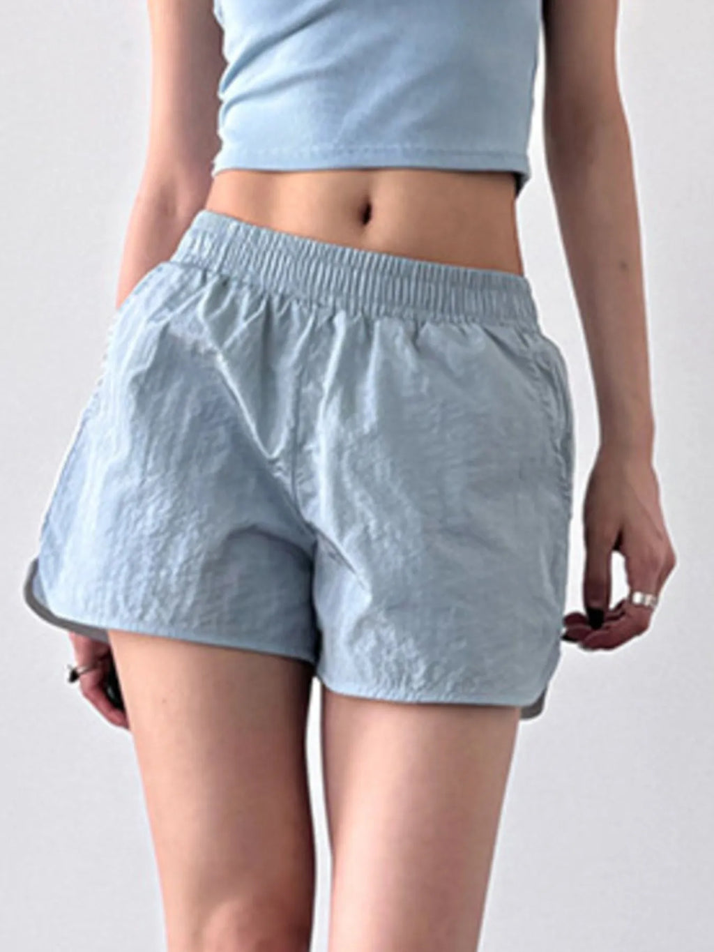 Elastic Waist Active Shorts - Lilixa.store