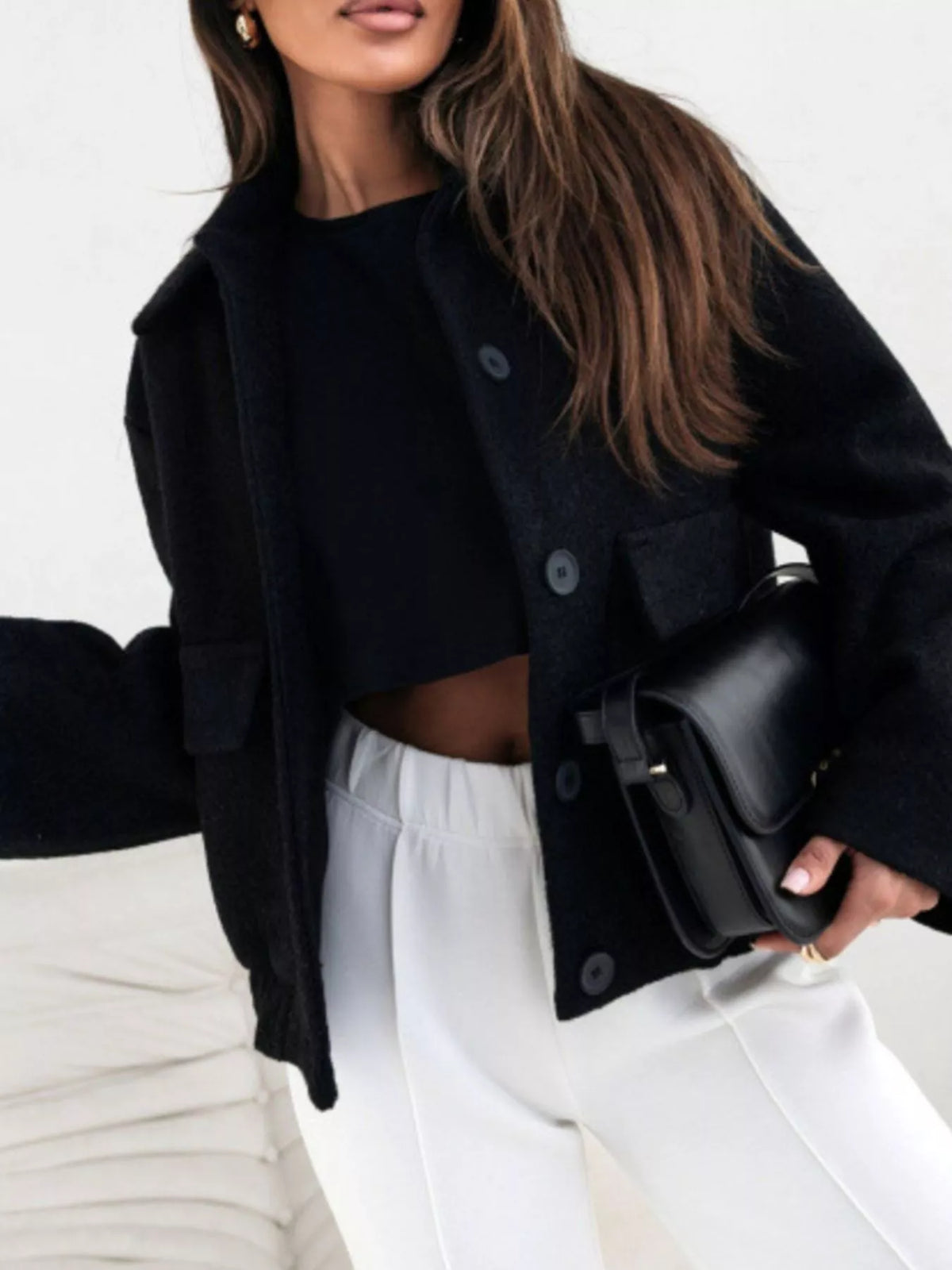 Button-Down Long Sleeve Outerwear, view 3