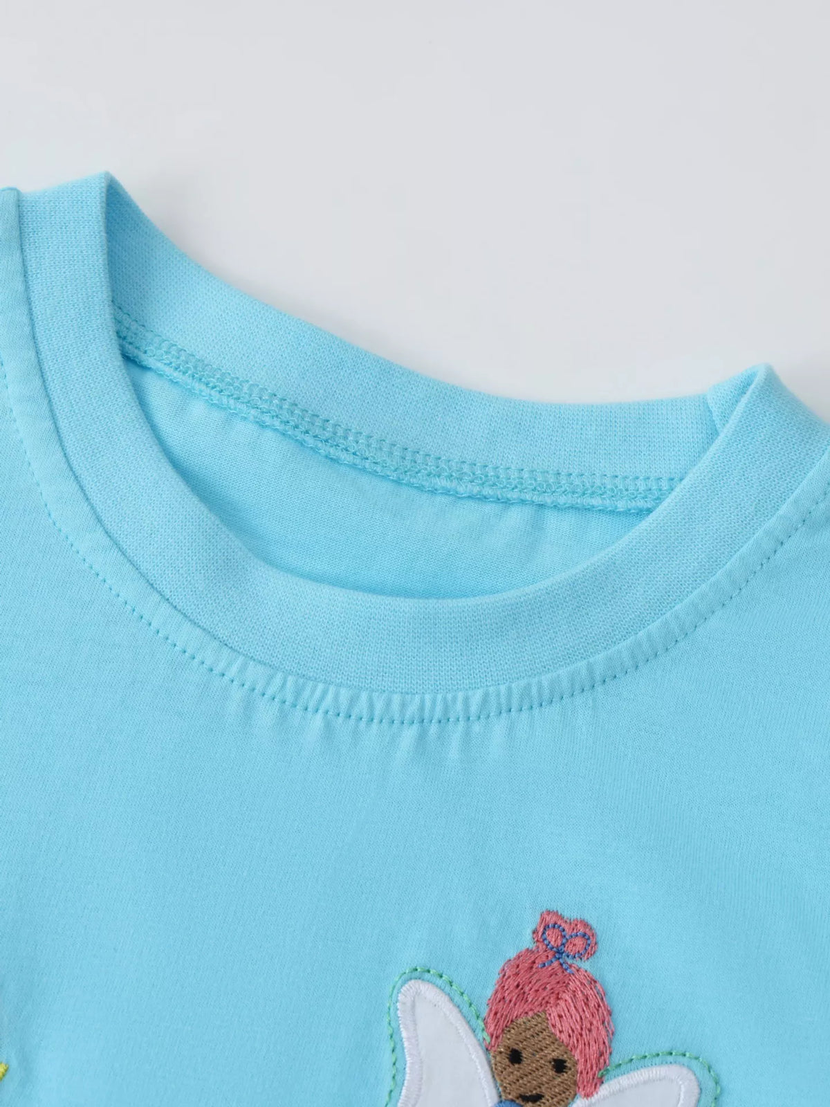 Children's Embroidered Round Neck T-Shirt - Lilixa.store