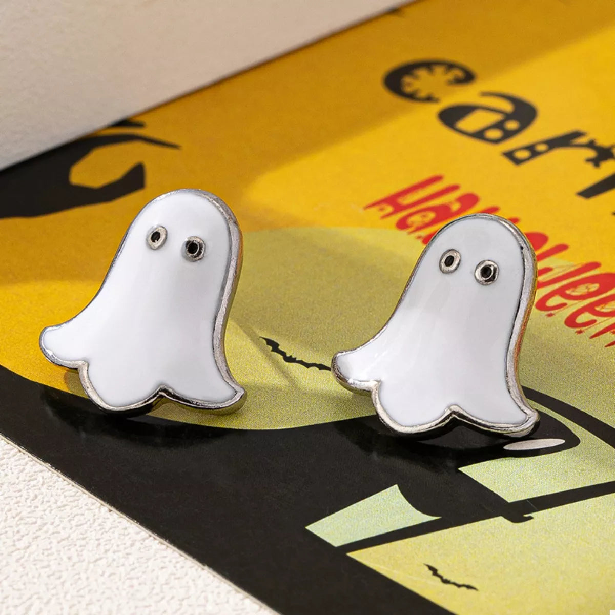 2 Pair Halloween Ghost Stud Earrings - Lilixa.store