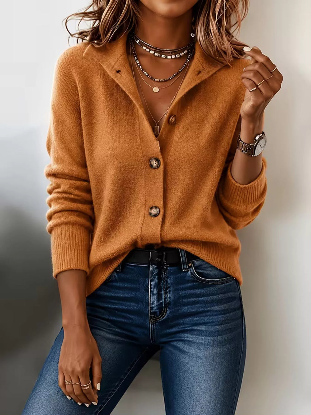 Button-Down Knit Cardigan - Lilixa.store