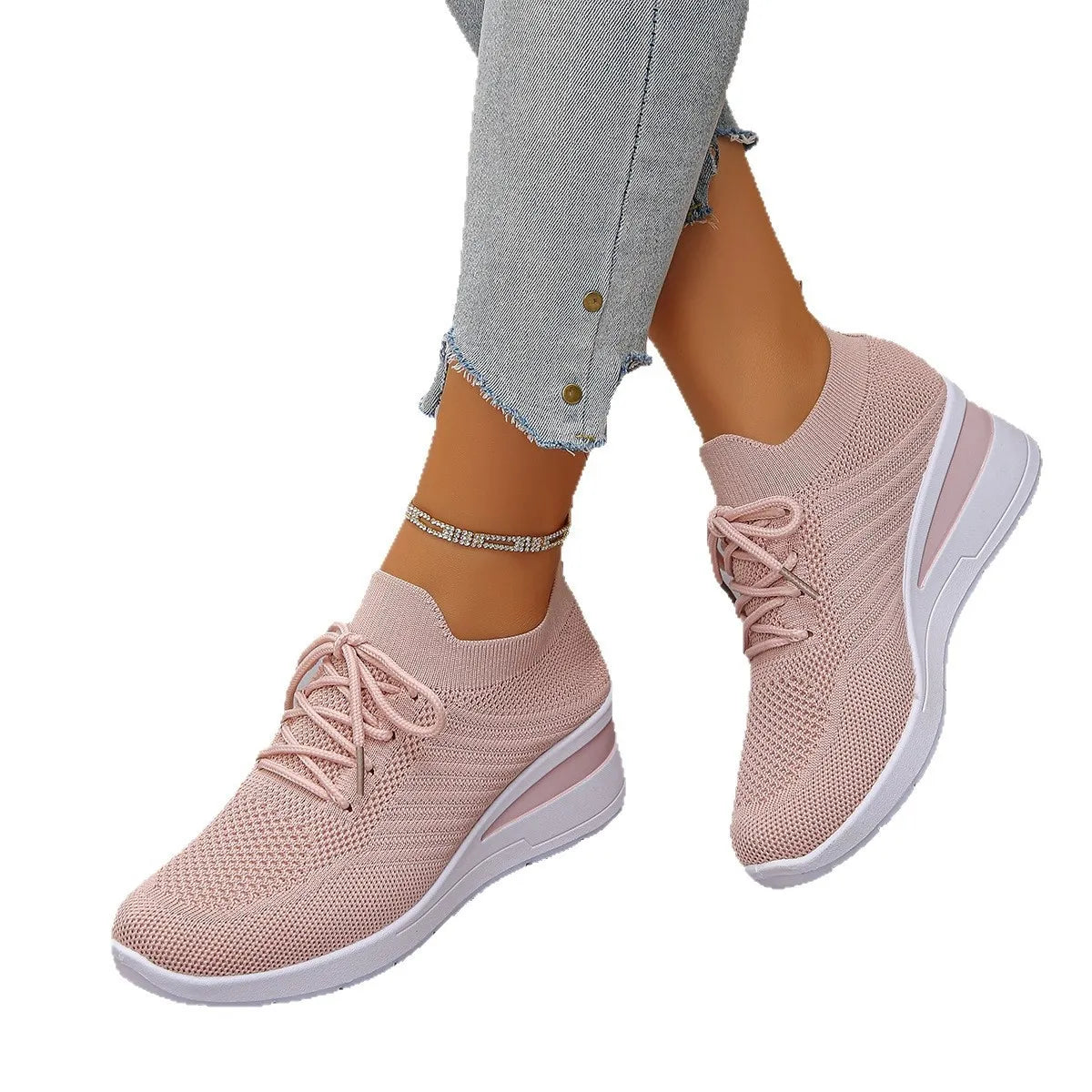 Lace Up Wedge Athletic - Lilixa.store