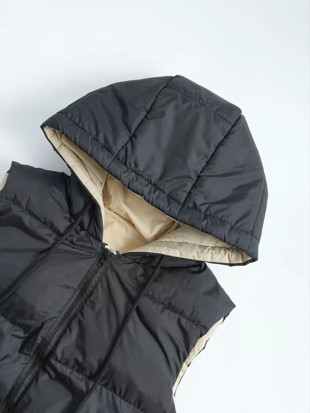 Longline Padded Hooded Vest Coat - Lilixa.store
