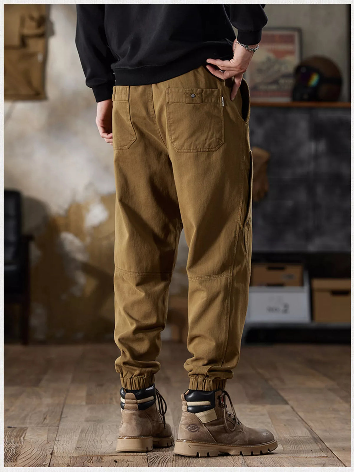 Men's Full Size Casual Drawstring Cargo Joggers Plus Size, view 6