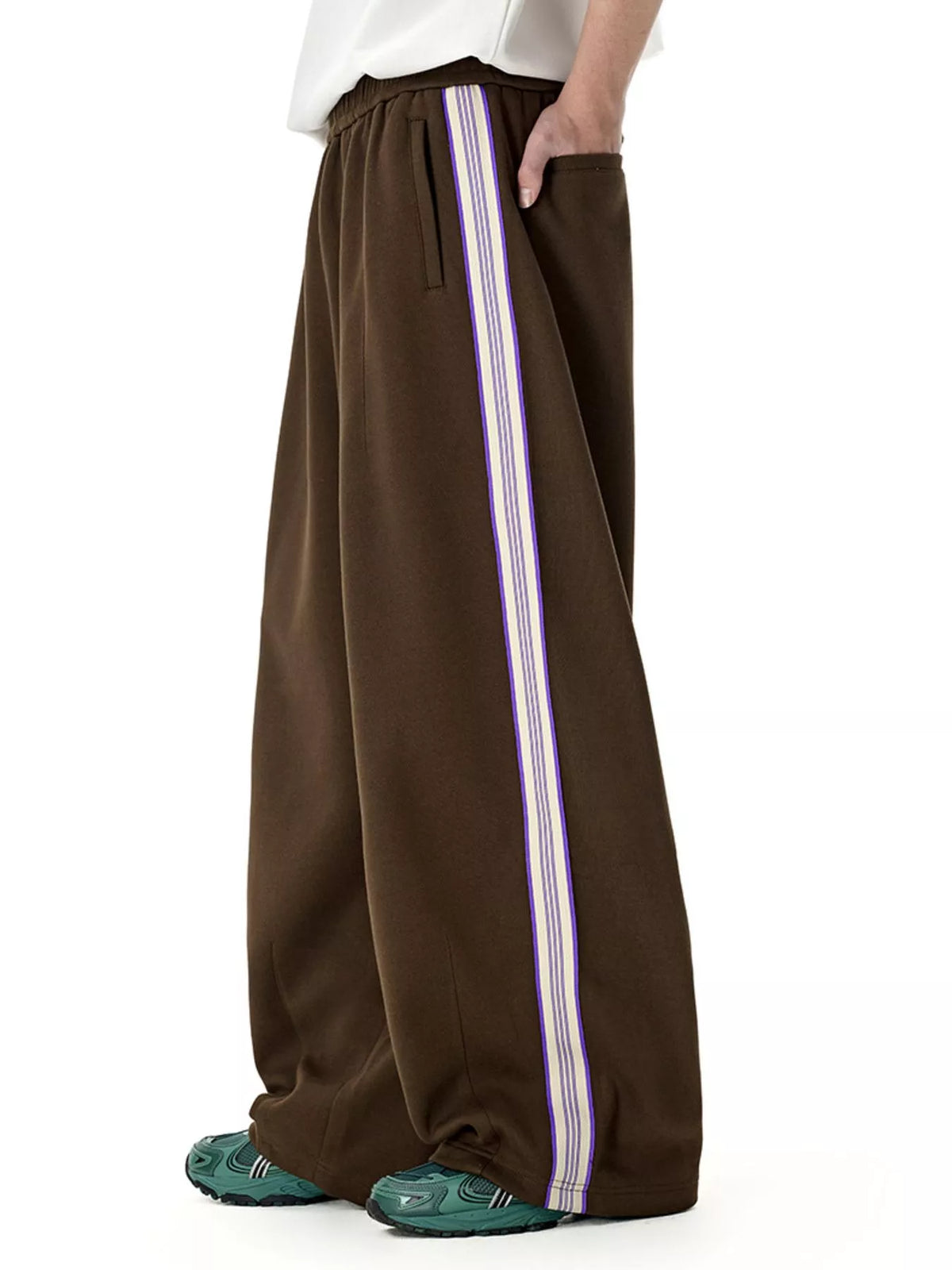 Men's Side Striped Wide Leg Pants, view 4