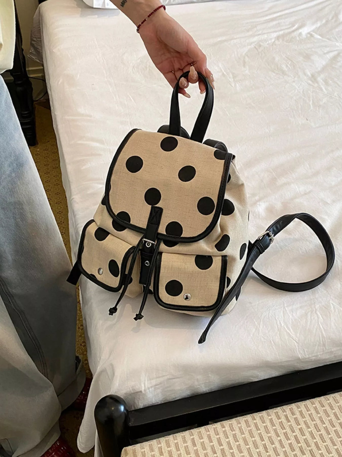 Polka Dot Backpack Bag - Lilixa.store
