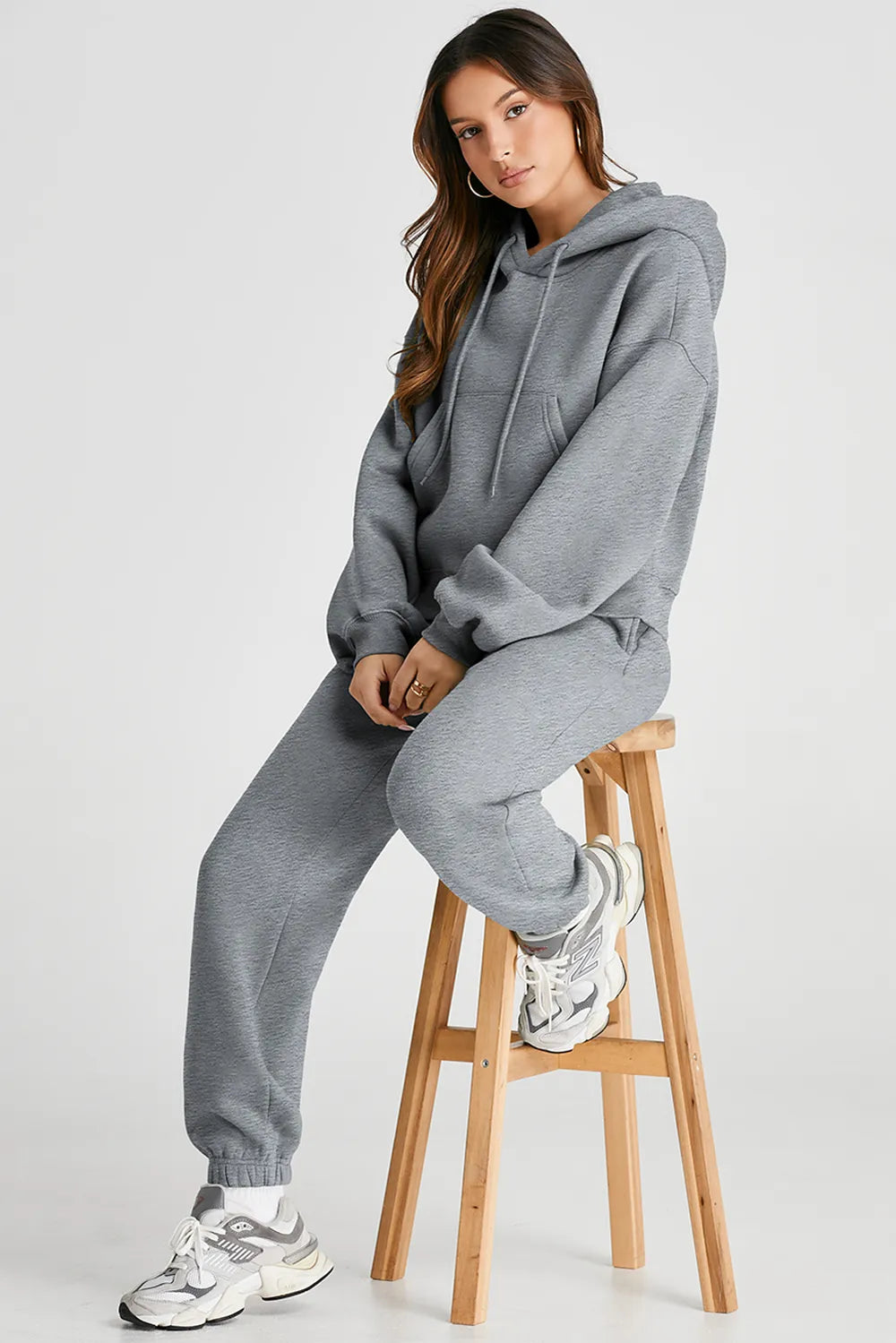 Dropped Shoulder Hooded Top and Pants Active Set - Lilixa.store
