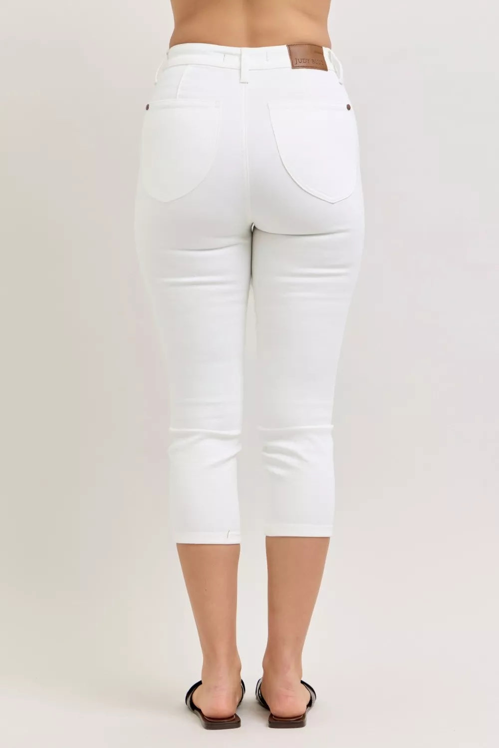 Judy Blue High Waist Extended Waistband Capri Pants with Spade Pockets - Lilixa.store