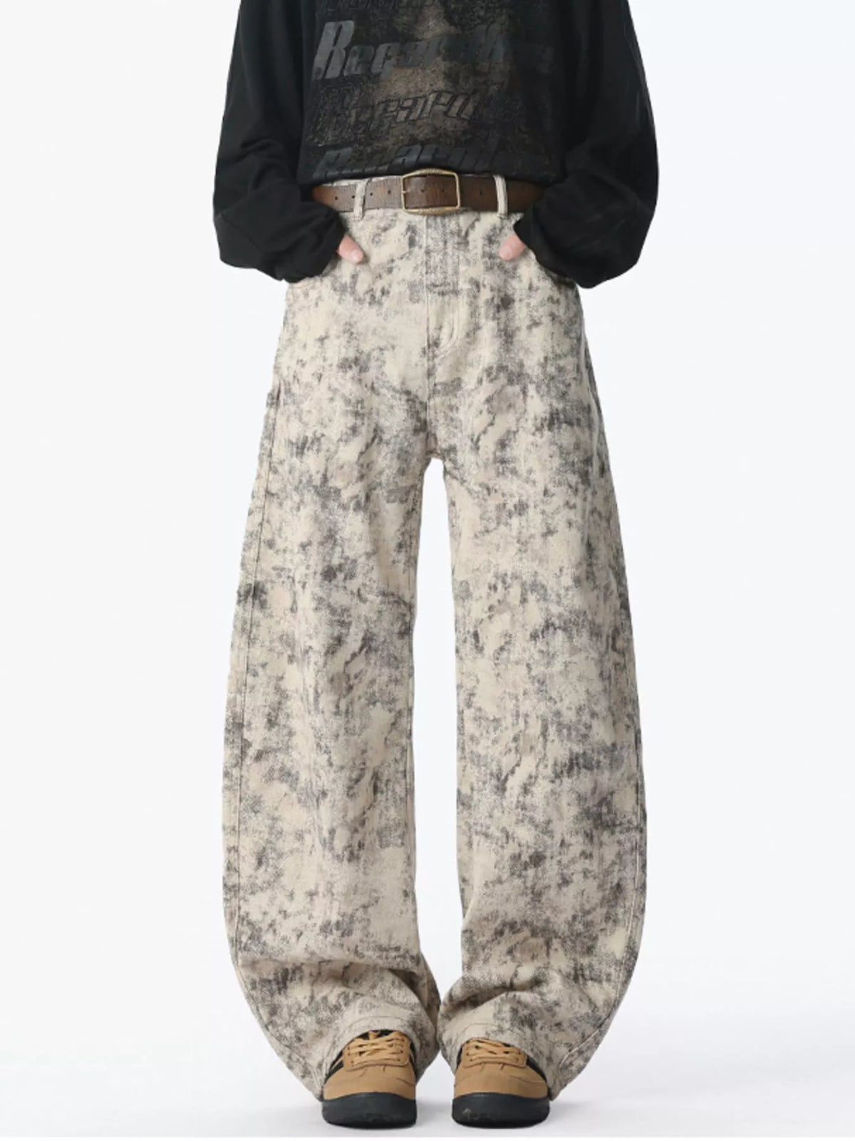 Men's Plus Size Wide Leg Jeans