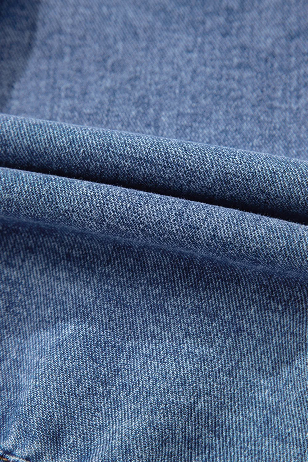 Button Up Cap Sleeve Denim Jacket, view 15