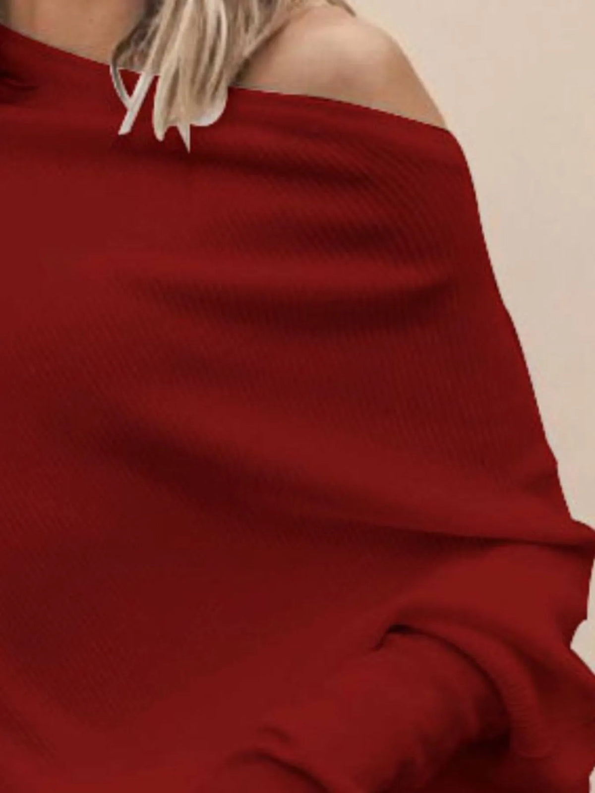 Single Shoulder Ribbed Knit Top - Lilixa.store