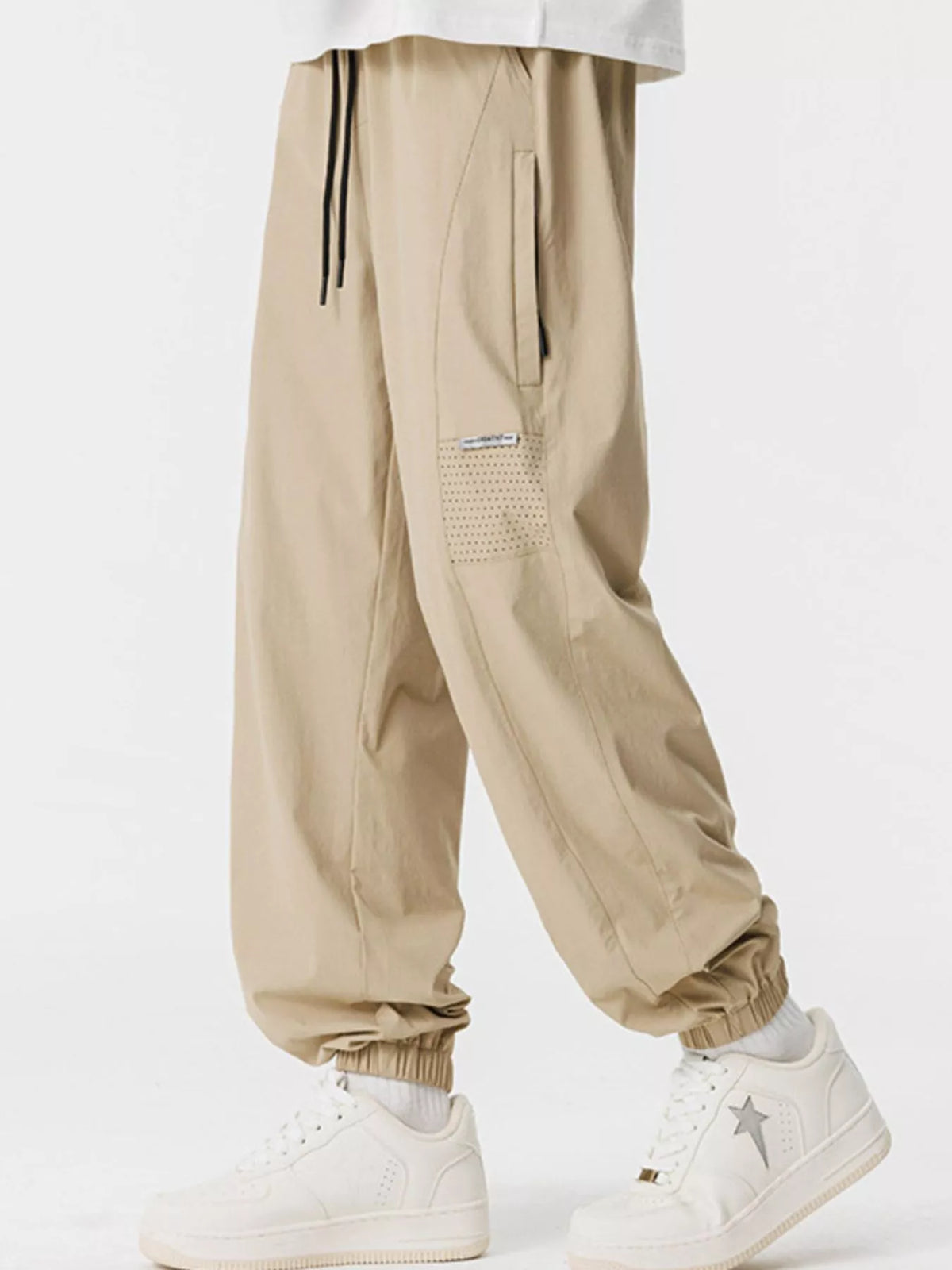 Men's Plus Size Lightweight Breathable Casual Pants in Khaki