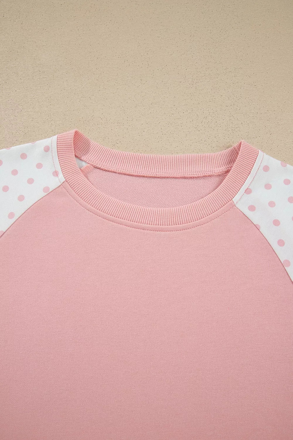 Polka Dot Cropped Sweatshirt and Wide-Leg Pants Set - Lilixa.store