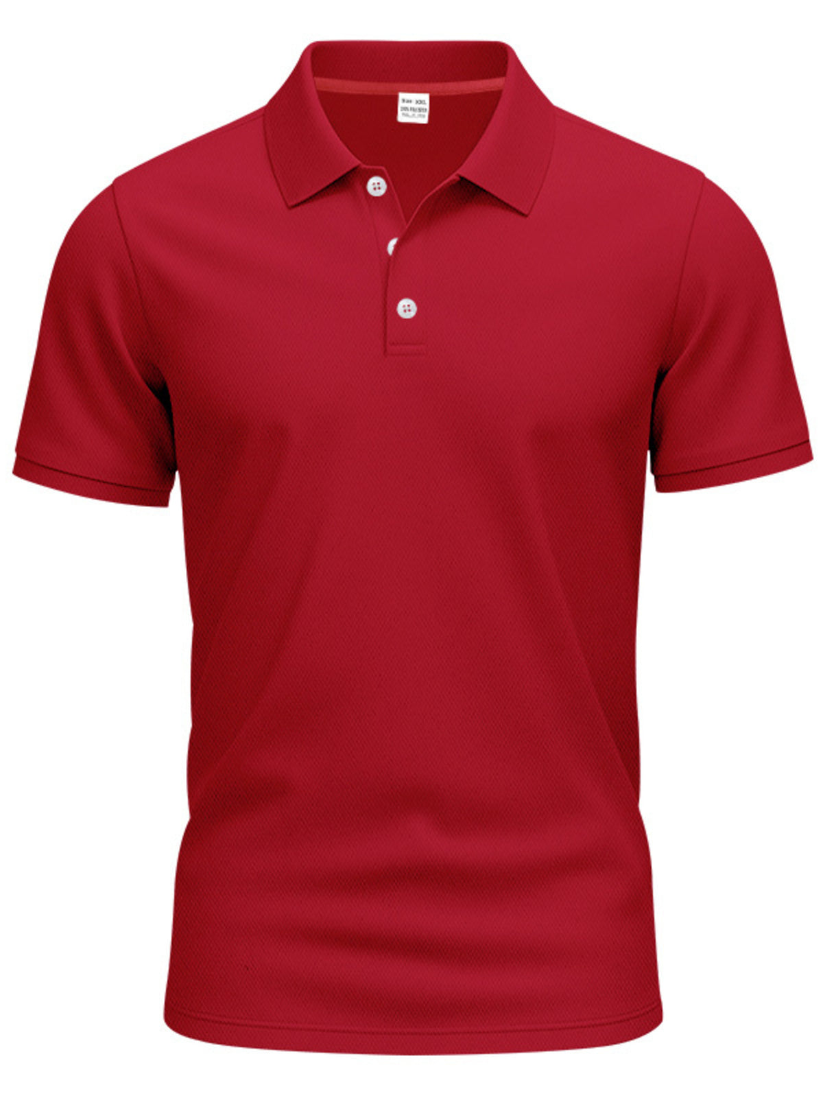 Men's Full Size Button Detail Short Sleeve Polo Plus Size