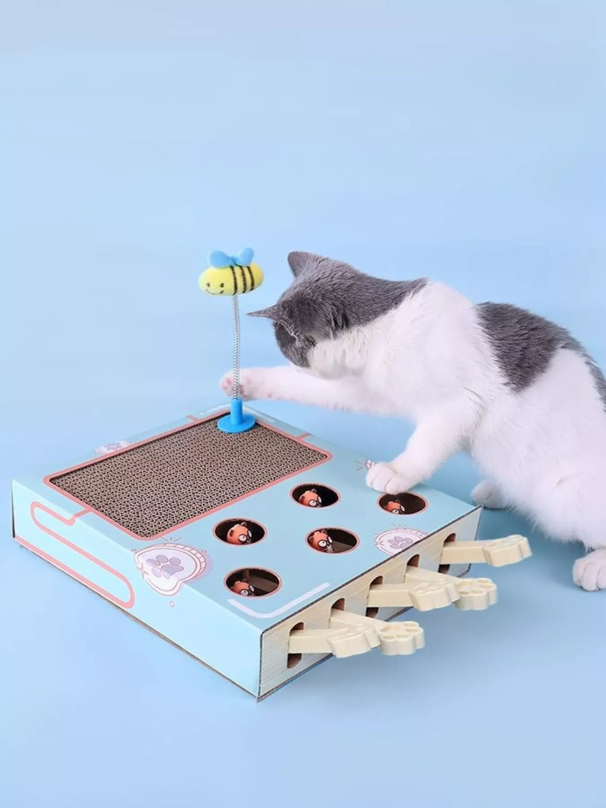 Interactive Whack-A-Mole Cat Toy Box - Lilixa.store