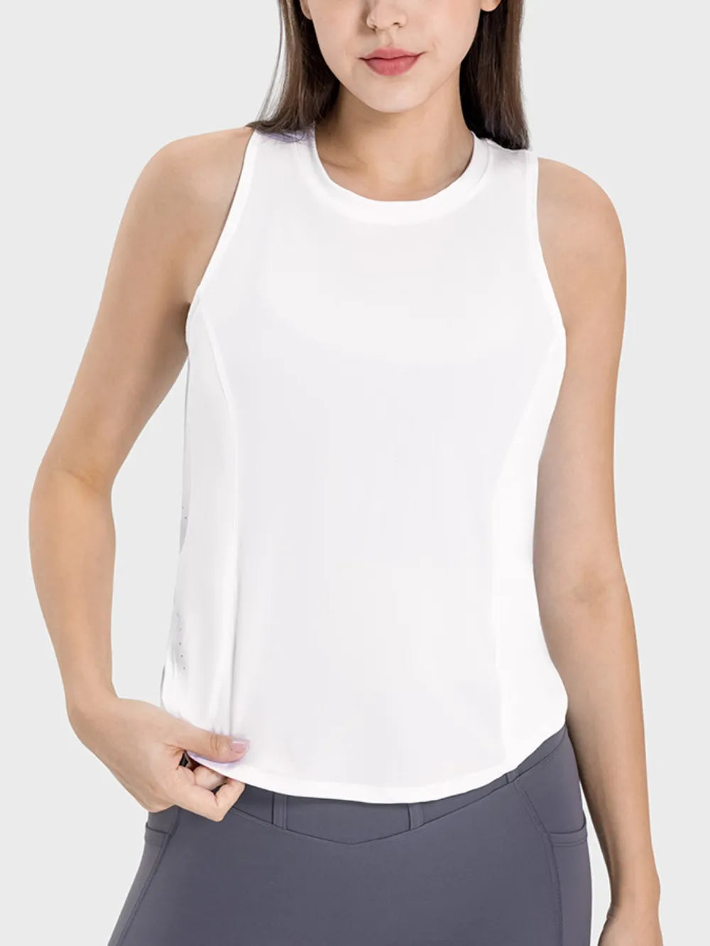 Millennia Round Neck Active Tank - Lilixa.store