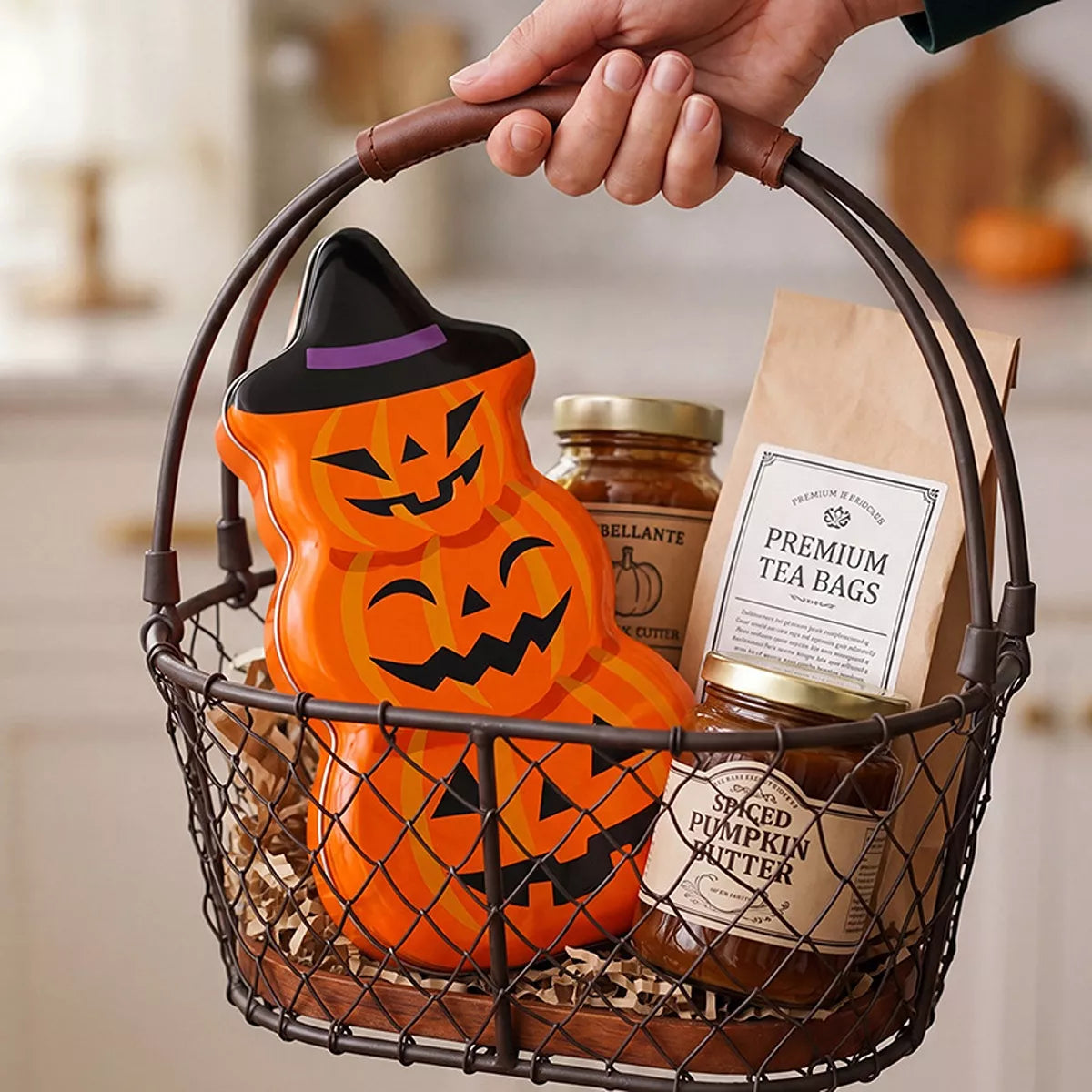 Halloween Jack-O'-Lantern Tin Storage Box - Lilixa.store