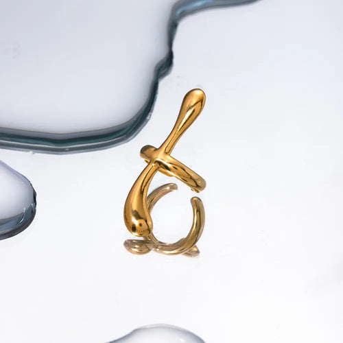 18K Gold-Plated Stainless Steel Cuff Earrings - Lilixa.store