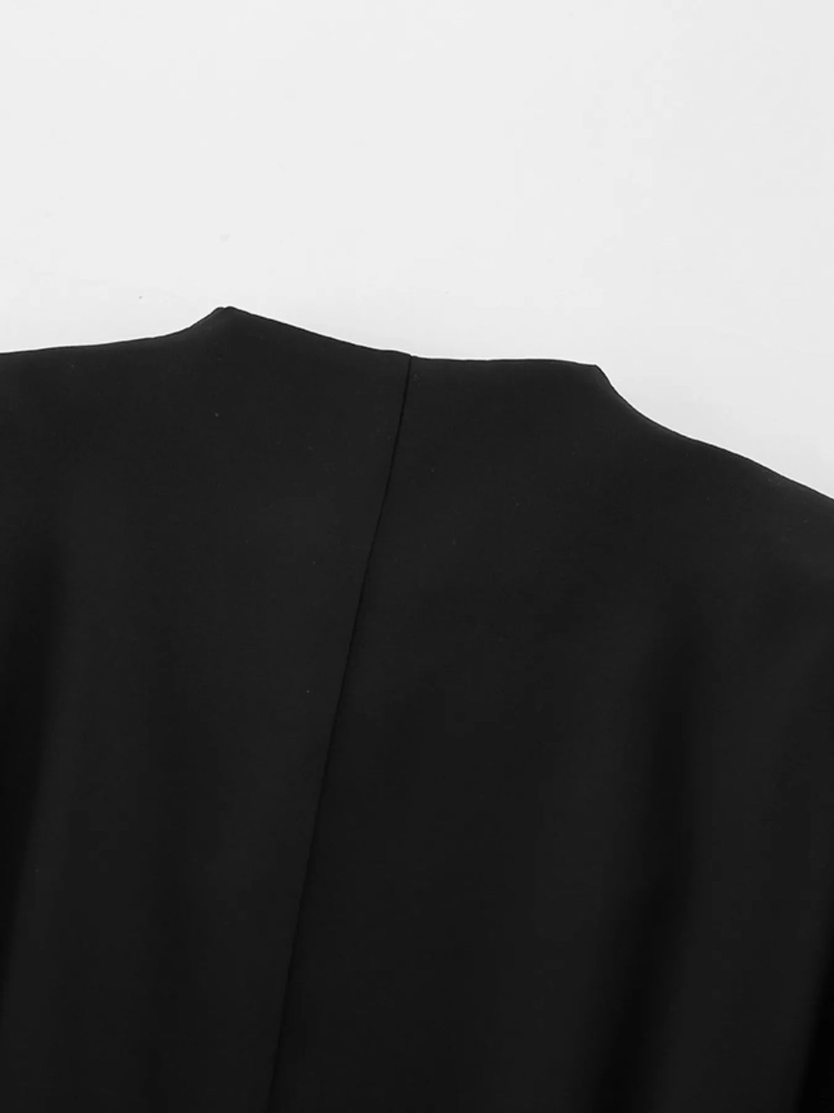 Fitted Button-Down Jacket in Black, view 9