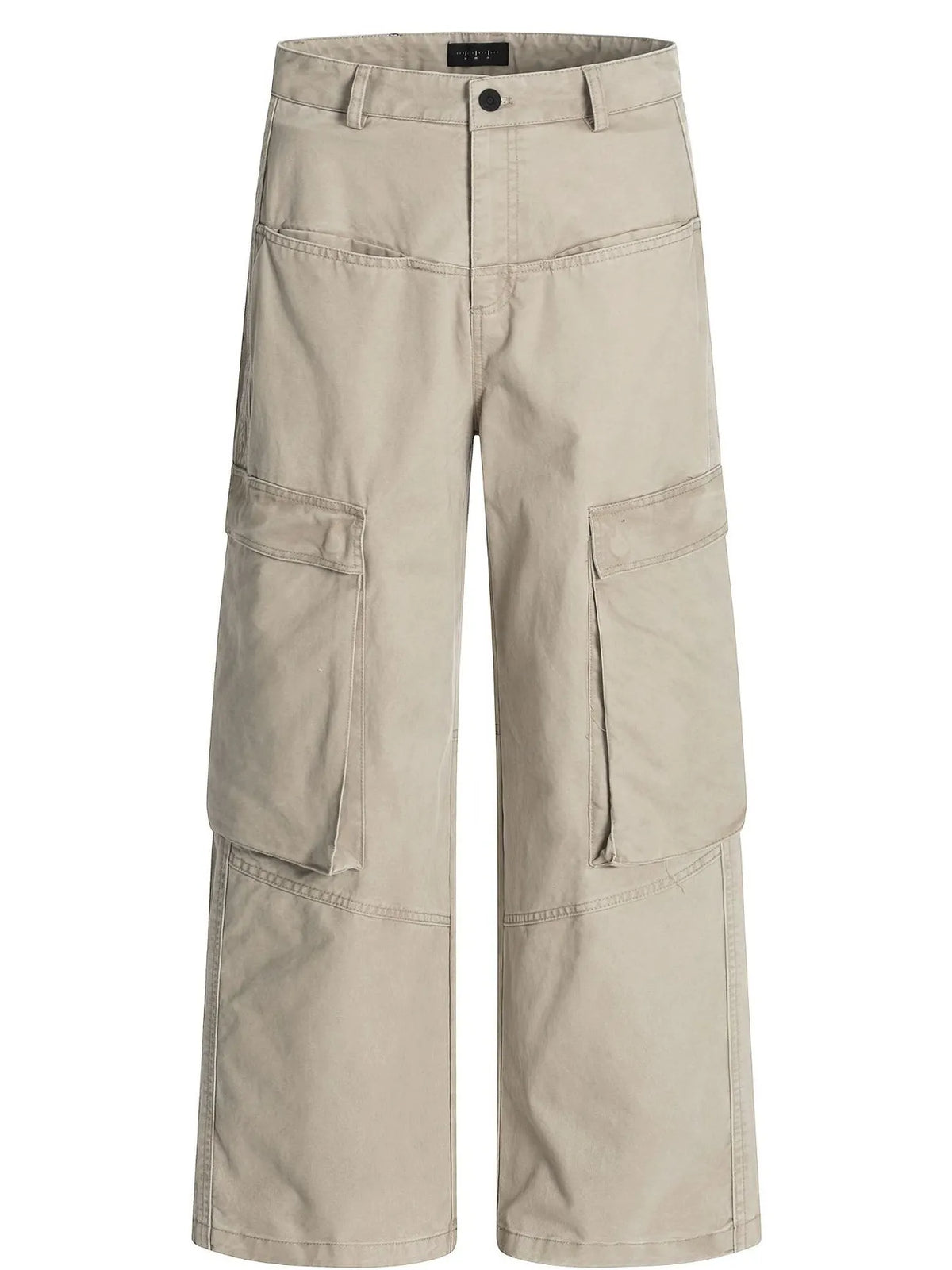 Men's Relaxed Fit Cargo Pants in Gray Apricot
