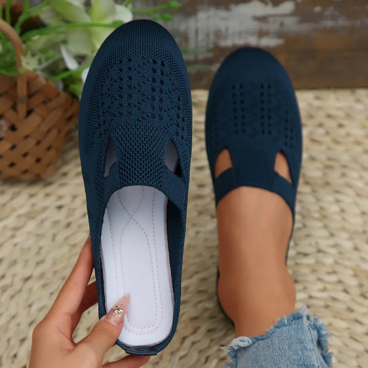 Round Toe Flat Slip-Ons, view 11