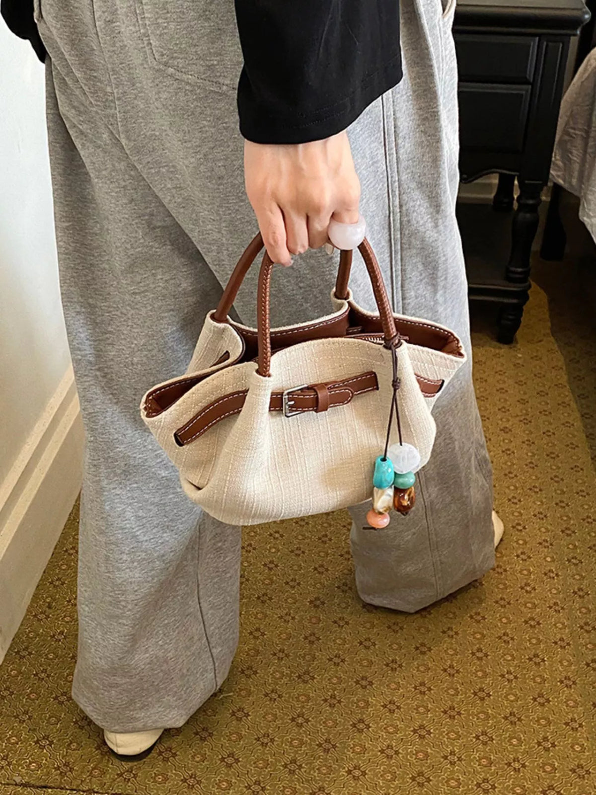 Buckle Decor Crossbody Bag