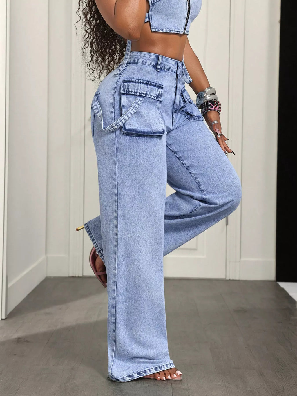 High-Waisted Wide-Leg Jeans - Lilixa.store