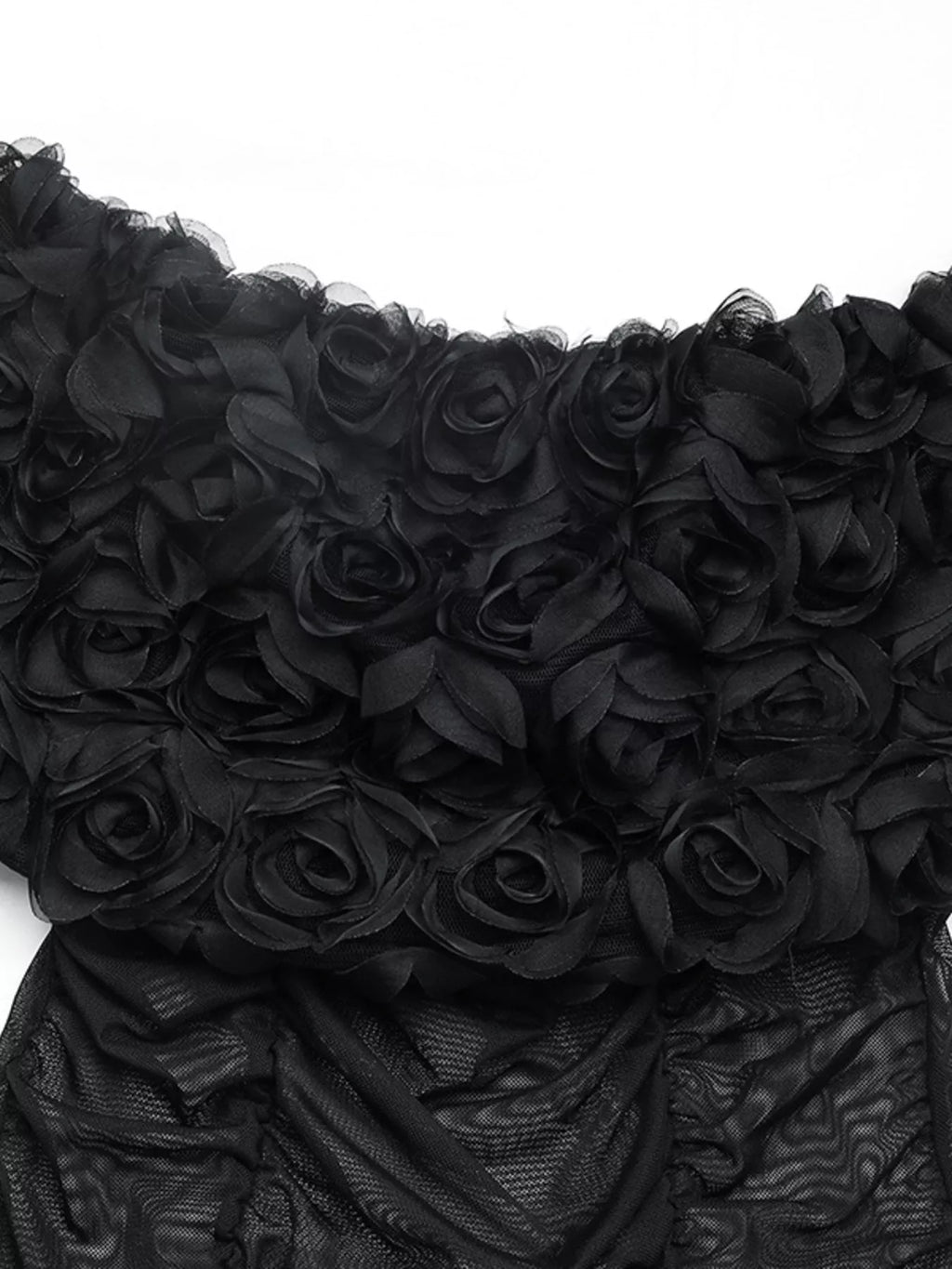 Flower Off-Shoulder Mesh Bodysuit - Lilixa.store