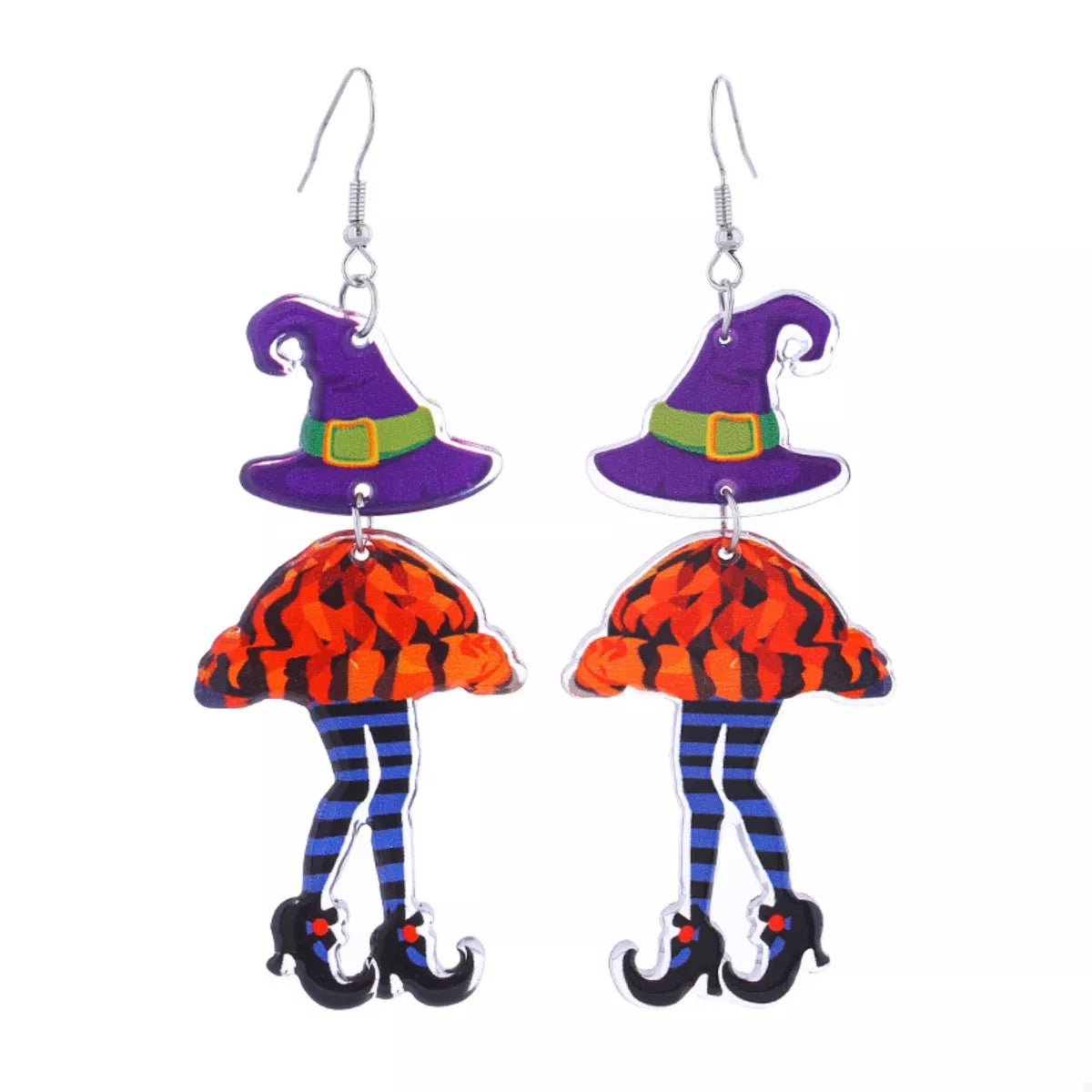 Halloween Witch Hat and Legs Dangle Earrings - Lilixa.store