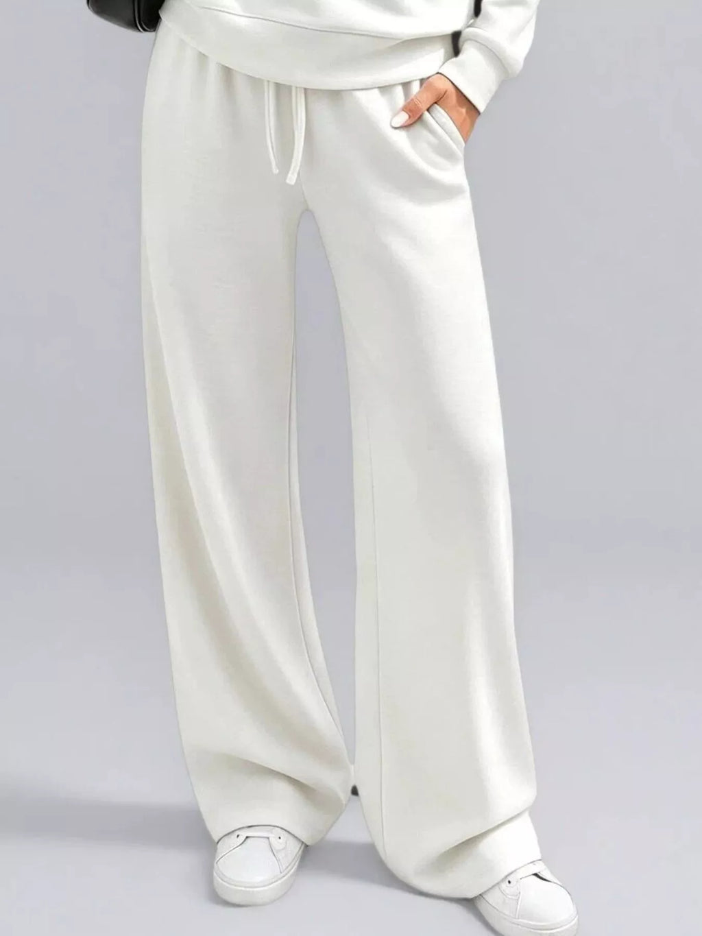 Button Detail Dropped Shoulder Top and Pants Set - Lilixa.store