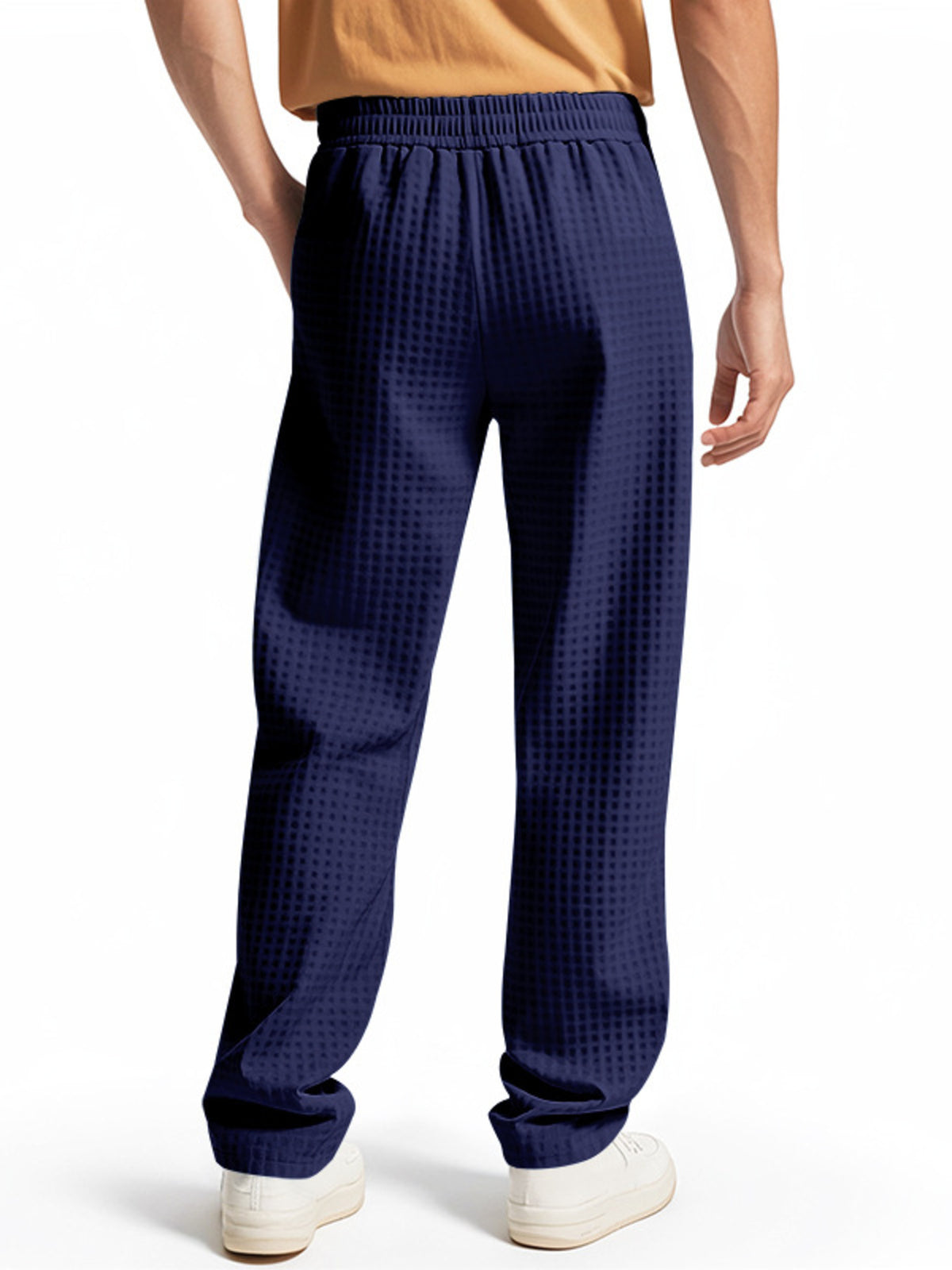 Men's Full Size Textured Drawstring Casual Pants Plus Size, view 10