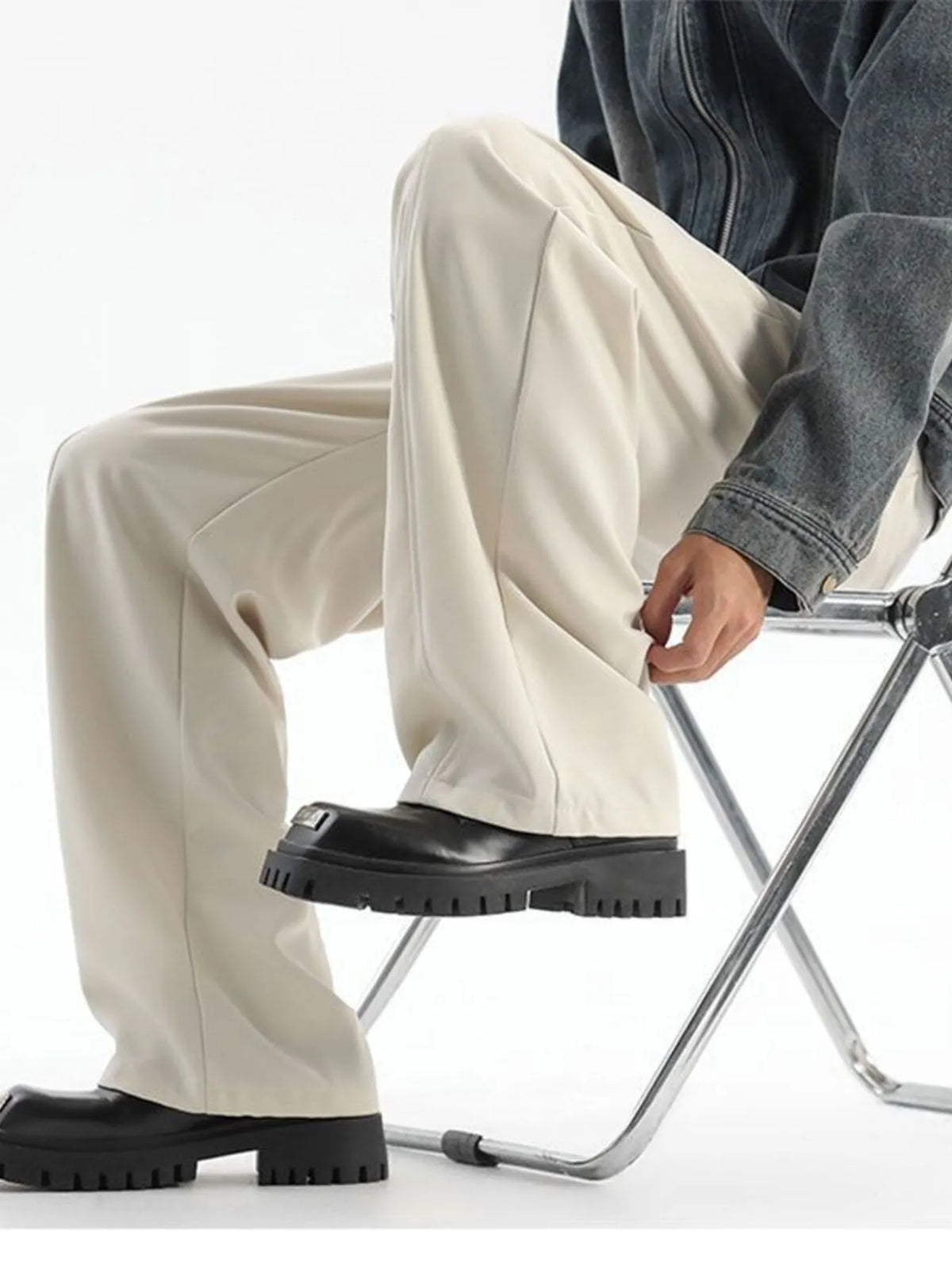 Men's Full Size Wide Leg Pants Plus Size, view 3