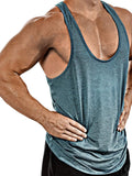 Men's Plus Size Round Neck Racerback Tank - Lilixa.store
