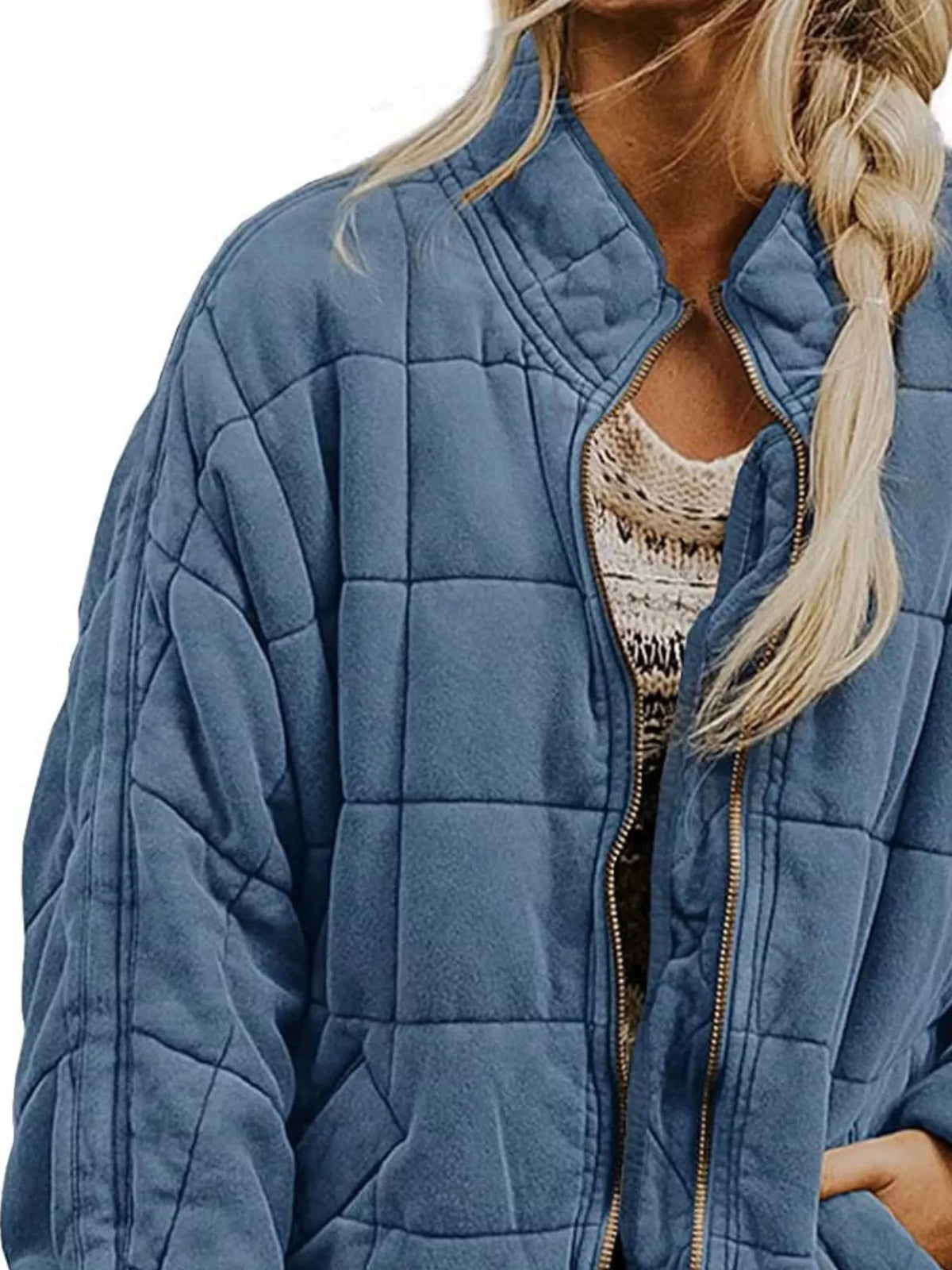 Quilted Zip Up Outerwear, view 19