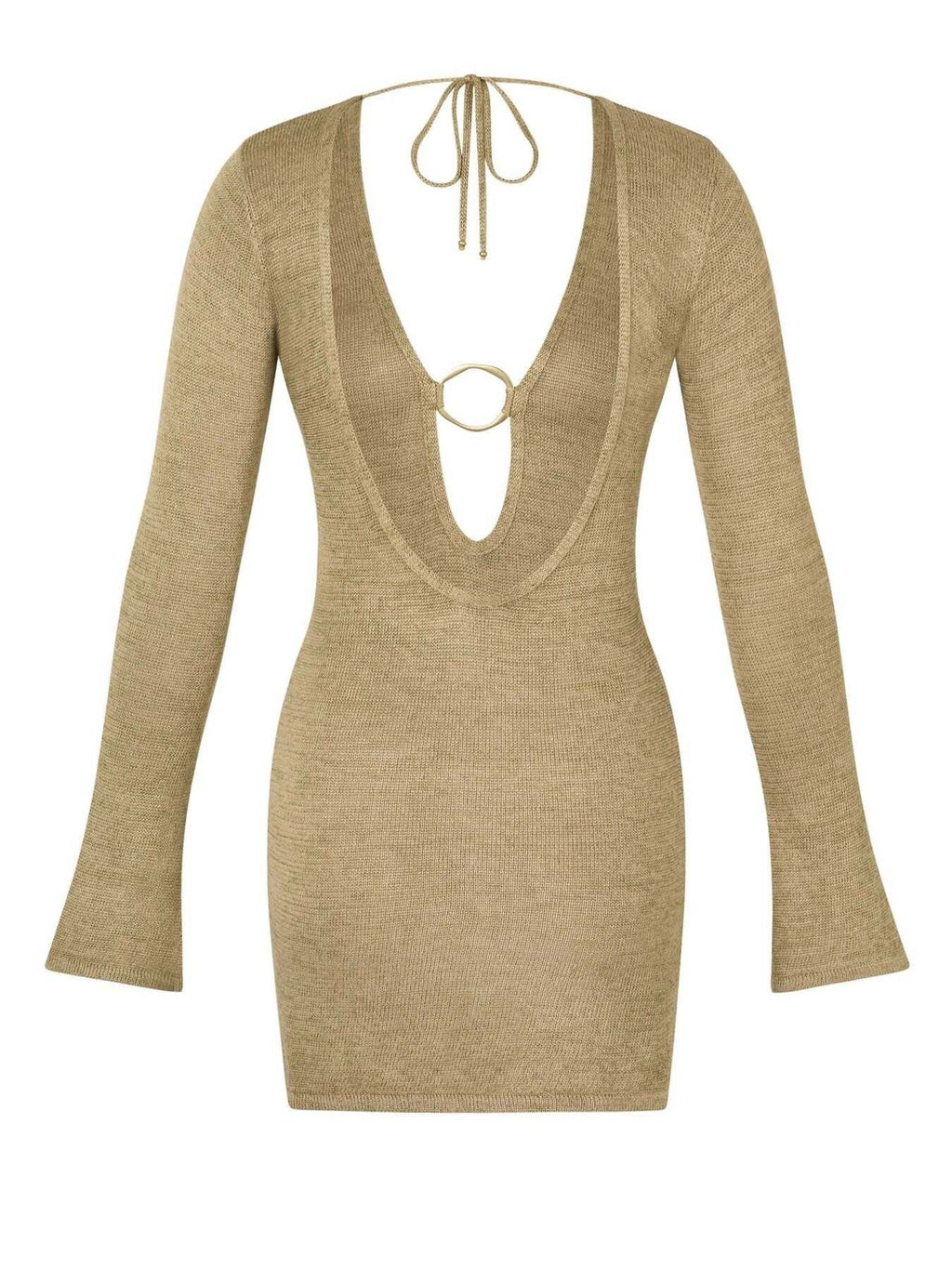 Sheer Knit Mini Cover-Up Dress - Lilixa.store