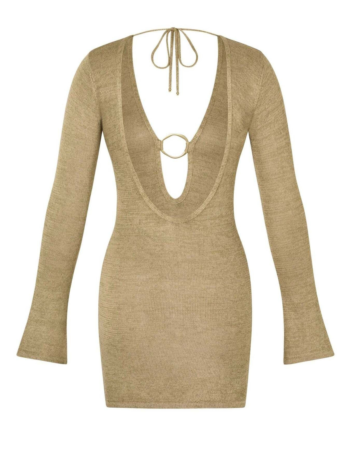 Sheer Knit Mini Cover-Up Dress - Lilixa.store