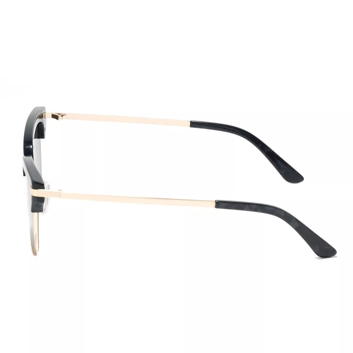 Classic Clubmaster Style Sunglasses with Gold Accents - Lilixa.store