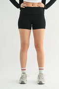 MONO B Ribbed Foldover Waist Shorts - Lilixa.store