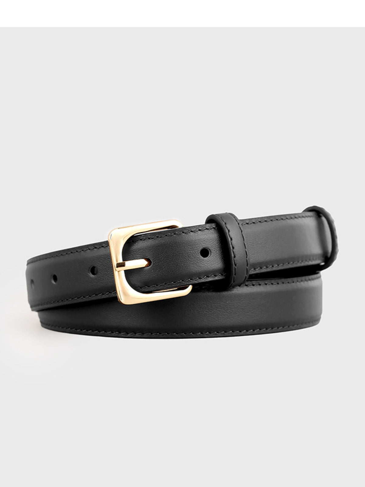 Classic Leather Belt with Golden Buckle - Lilixa.store