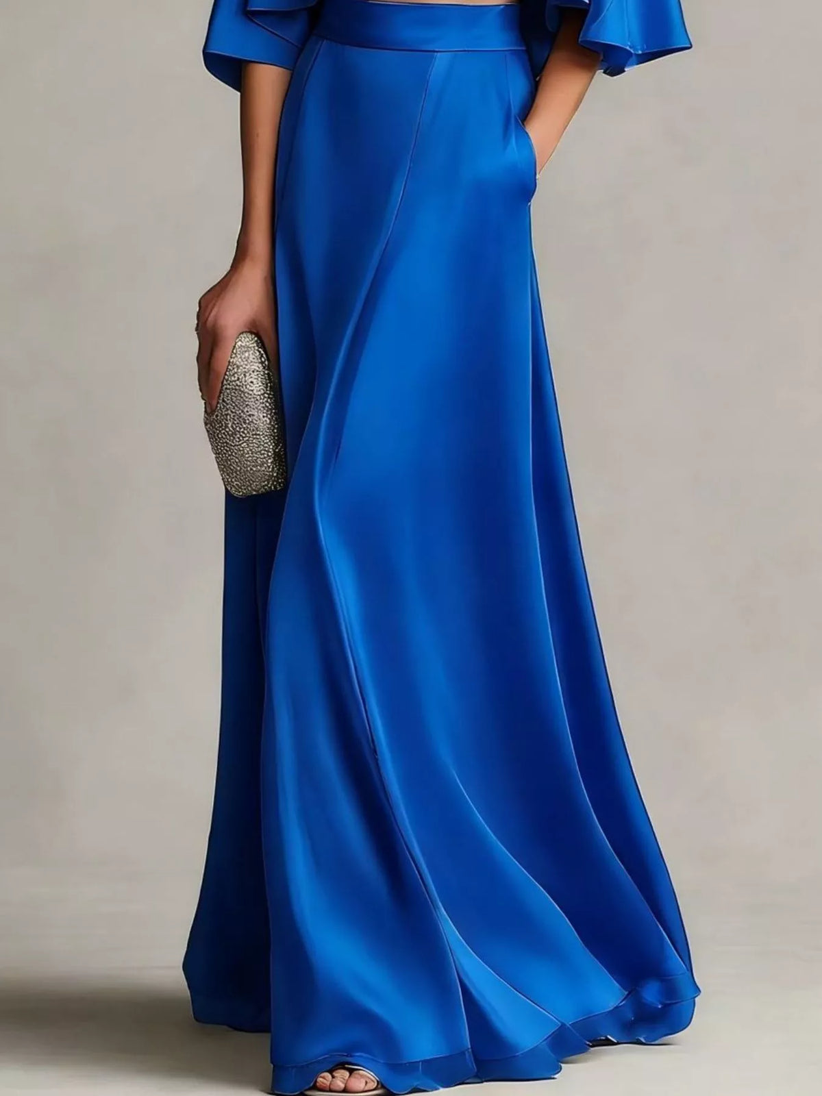 Full Size Satin Crop Top and Maxi Skirt Two-Piece Set Plus Size - Lilixa.store